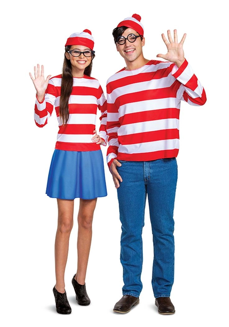 Waldo and Wenda (Where's Waldo?) couples' Halloween costume 