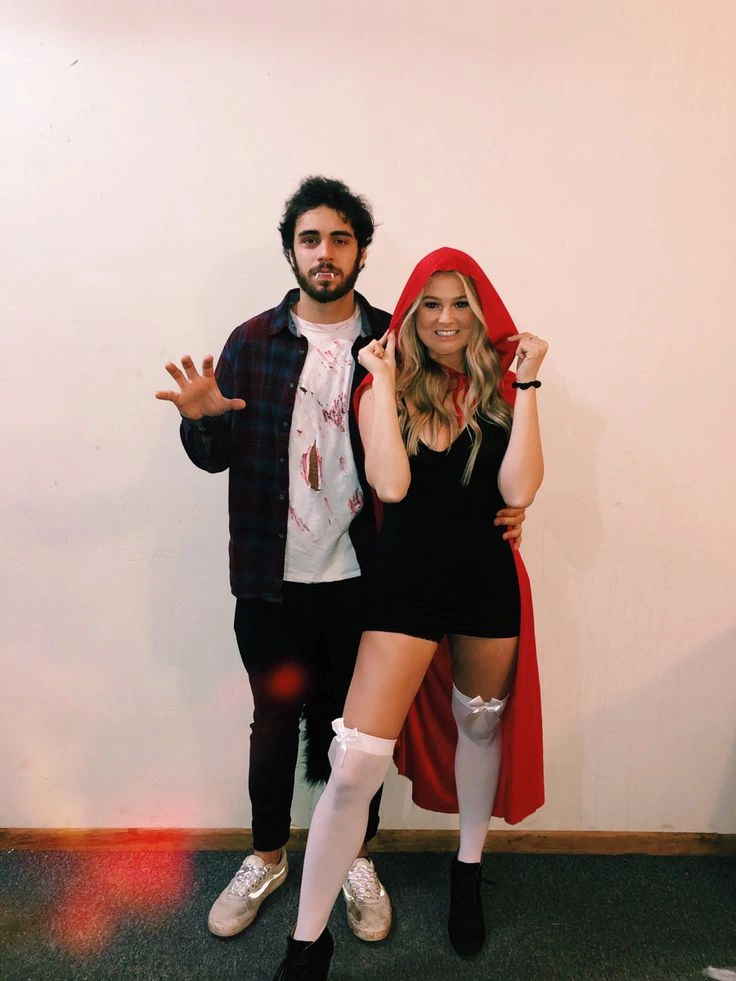 Red Riding Hood and the Wolf couples' Halloween costume