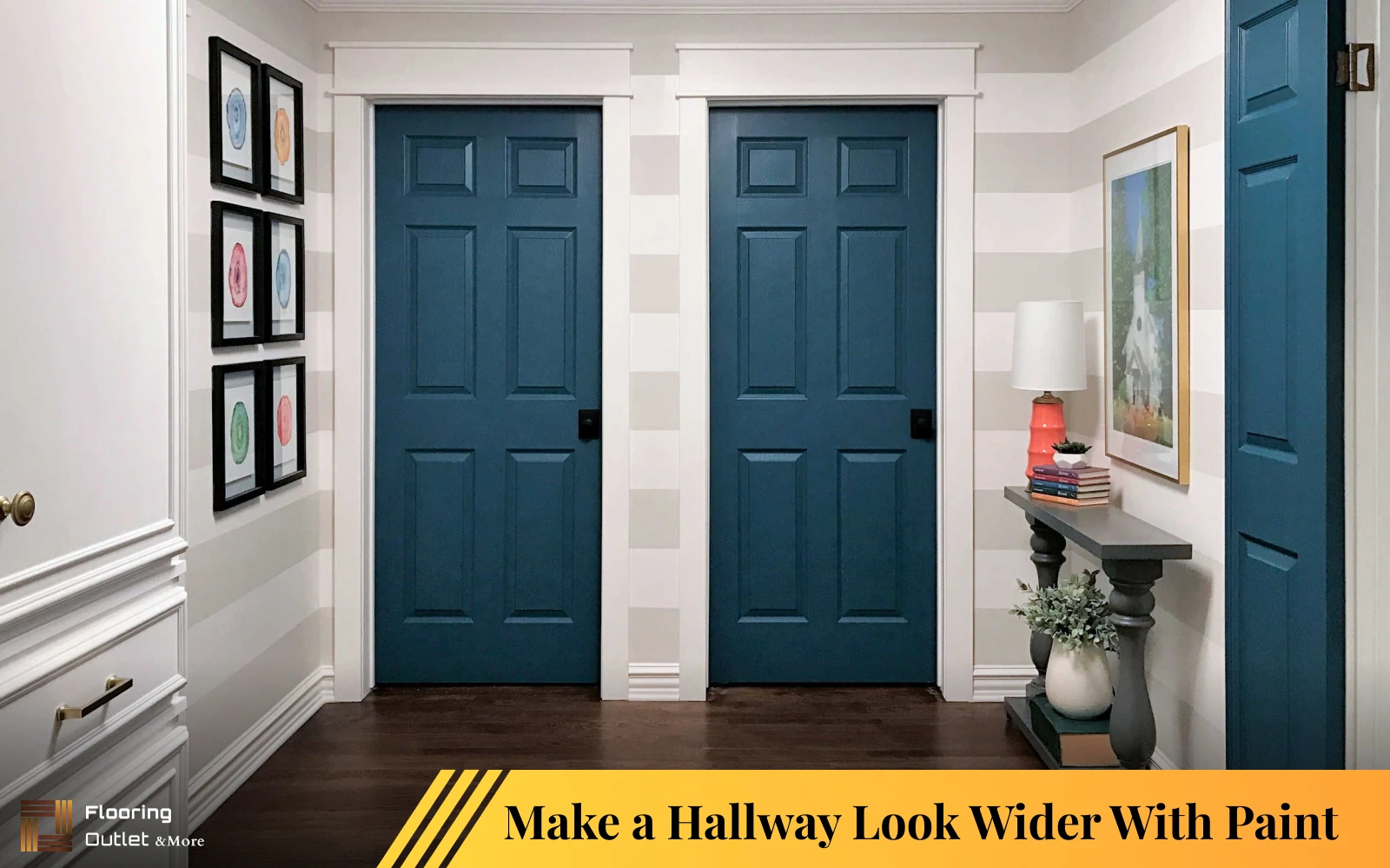How to make a hallway look wider with paint